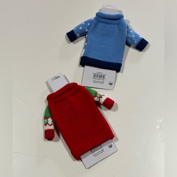 Pack Of Two Christmas Ugly Wine Bottle Sweater - Picture 8 of 9